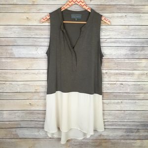 Anthro Sunday in Brooklyn Brown Sleeveless…